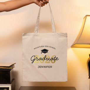 Bolsa Tote Presente de Graduação 2025 Black Gold