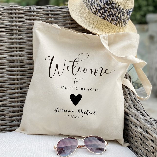 Bolsa Tote presente de hotel de boas-vindas do casamento (Criador carregado)