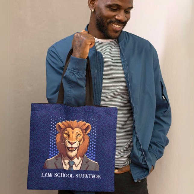 Bolsa Tote Presente de Leão Funny para Advogado Estudante de  (Funny Lion Gift for Law Student Lawyer Enforcemen)