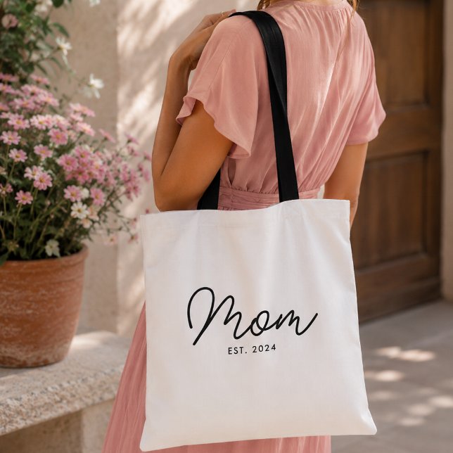 Bolsa Tote Presente de Mãe Estabelecida Nova Mãe (Criador carregado)