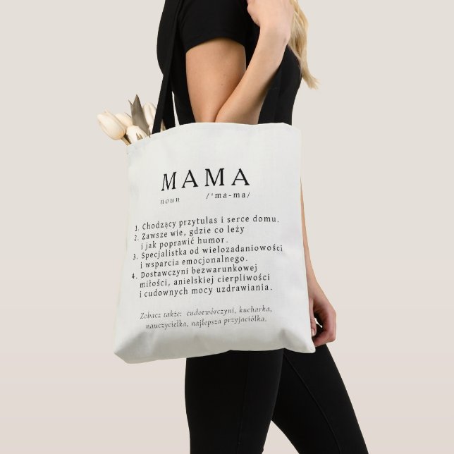 Bolsa Tote Presente de mãe polonesa - Ecru de definição de MA (Close Up)