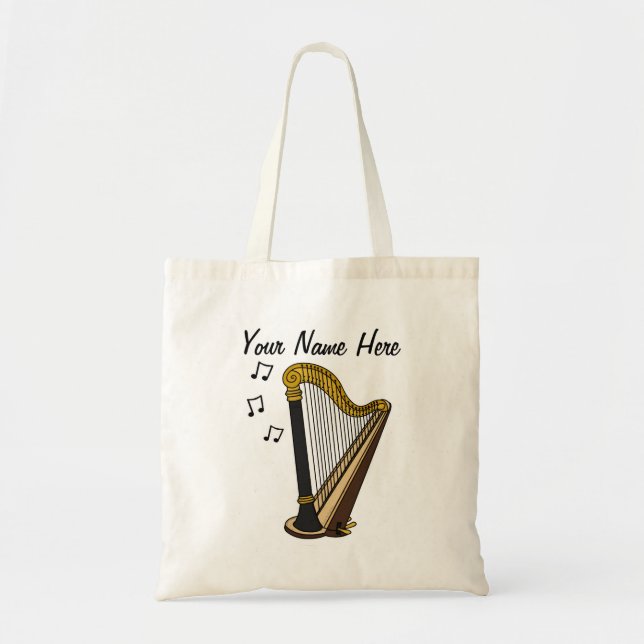 Bolsa Tote Presente de Músico de String de Arpist de Arpísta  (Frente)