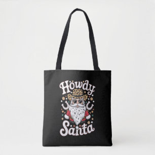 Bolsa Tote Presente de Natal do Cowboy Western Rodeio Howdy S