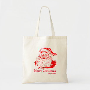 Bolsa Tote Presente de Natal Personalizado Decorativo Santa