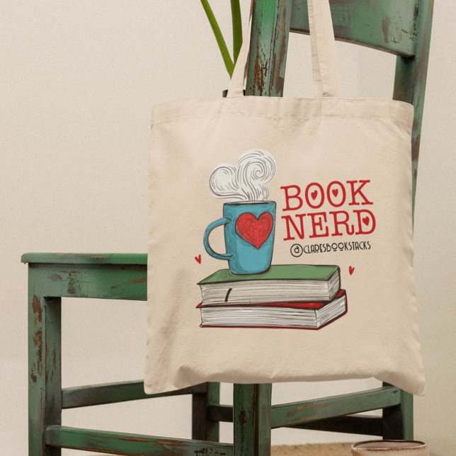Bolsa Tote Presente de Nerd de Livro Personalizado para Leito (Criador carregado)