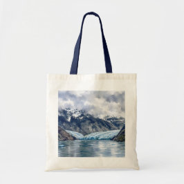 Bolsa Tote Presente de paisagem selvagem do glaciar aquarela 