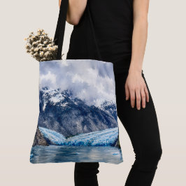 Bolsa Tote Presente de paisagem selvagem do glaciar aquarela 