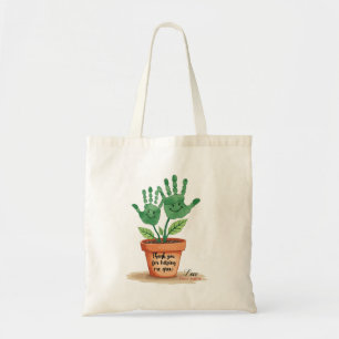 Bolsa Tote Presente de professor editável com arte de impress