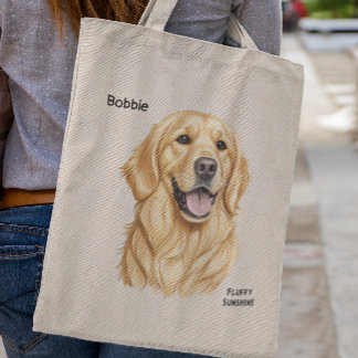 Bolsa Tote Presente De Retriever De ouro Para Ventiladores De