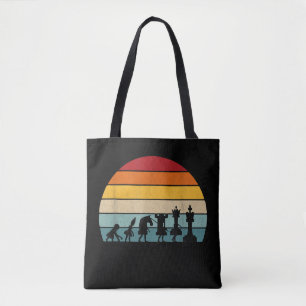 Bolsa Tote Presente De Vintagem Da Evolução Do Xadrez Para Um