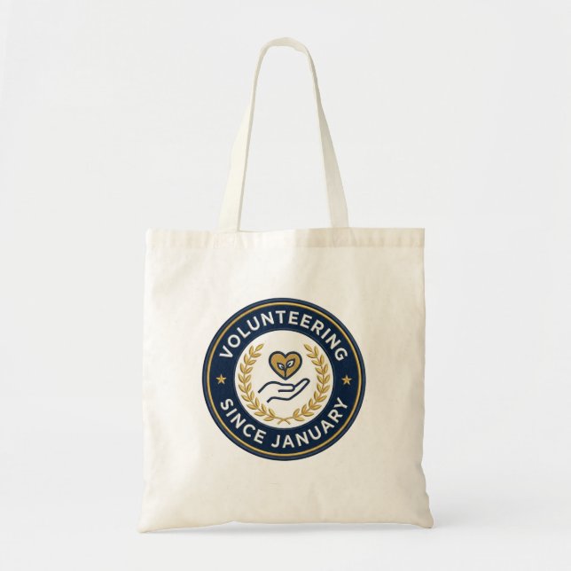 Bolsa Tote Presente de Voluntariado Desde Janeiro para volunt (Frente)