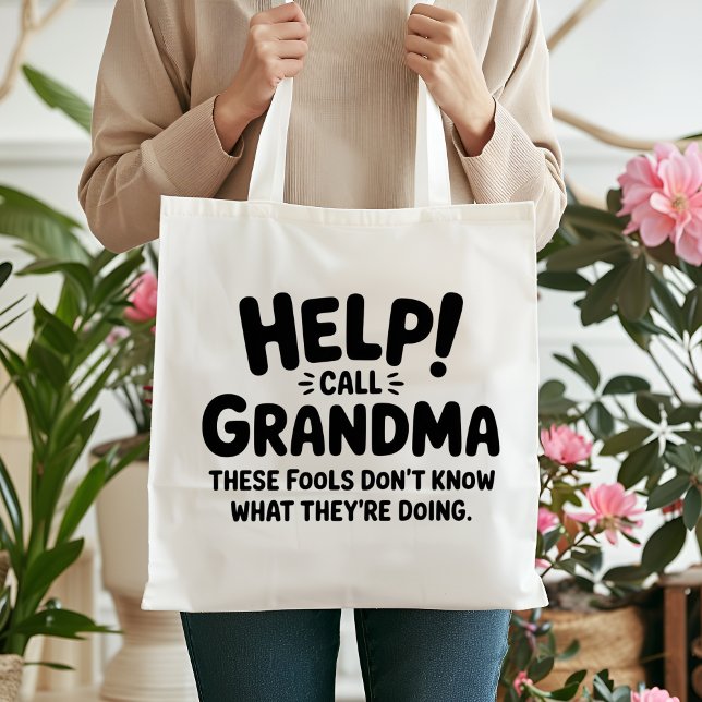 Bolsa Tote Presente Divertido para Avó que Ajuda Chamar a Vov (Criador carregado)