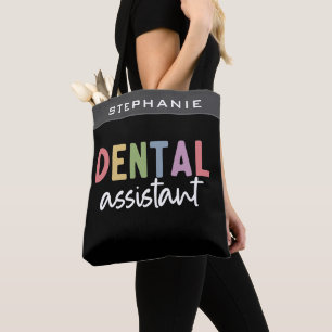 Bolsa Tote Presente do Assistente Dental de Nome Personalizad