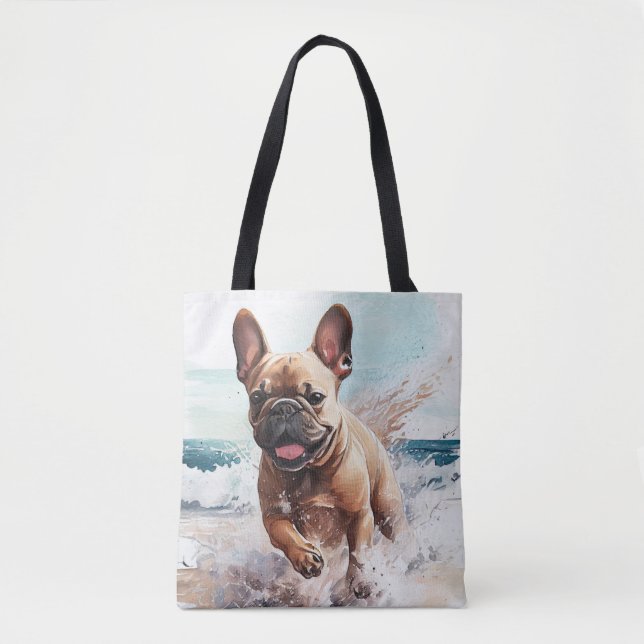Bolsa Tote Presente do Bulldog Francês (Frente)