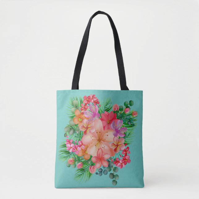 Bolsa Tote Presente do Jardim do Paraíso de Flores Selvagens (Frente)