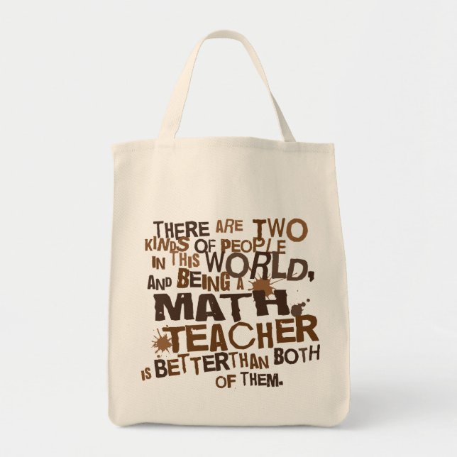 Bolsa Tote Presente do professor de matemática (Frente)