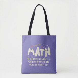 Bolsa Tote Presente do professor de matemática de matemática