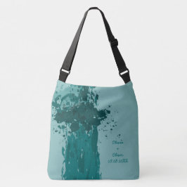 Bolsa Tote Presente do Teal Green Paint Splatter Party