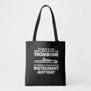 Bolsa Tote Presente do Trombone - pessoas espertas da