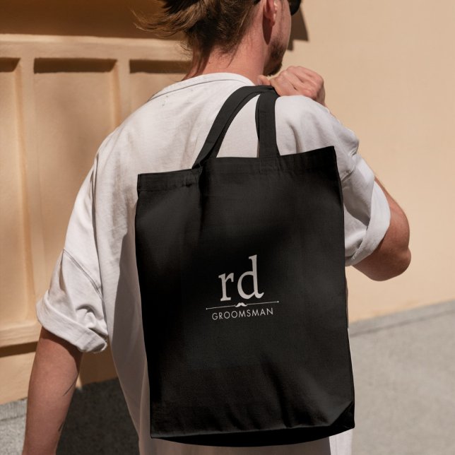Bolsa Tote Presente Elegante para Padrinhos com Monograma Clá (Criador carregado)