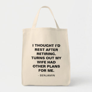 Bolsa Tote Presente engraçado de humor de aposentadoria do ma