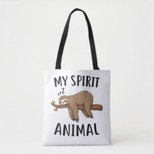 Bolsa Tote Presente engraçado do meu espírito animal preguiça