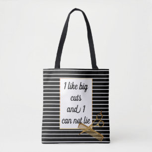 Bolsa Tote Presente engraçado para cabelereiro - Eu gosto de