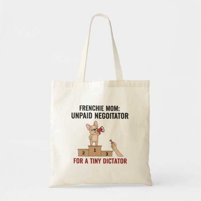 Bolsa Tote Presente engraçado para mães de cachorro francês d (Frente)