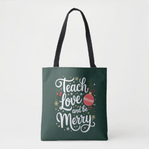 Bolsa Tote Presente engraçado para professor no Natal Ensine