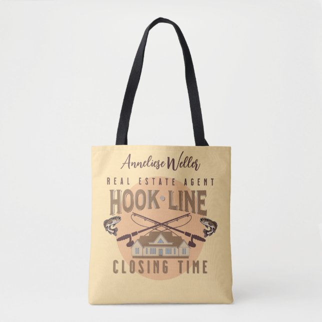 Bolsa Tote Presente Engraçado Personalizado para Agentes Imob (Frente)