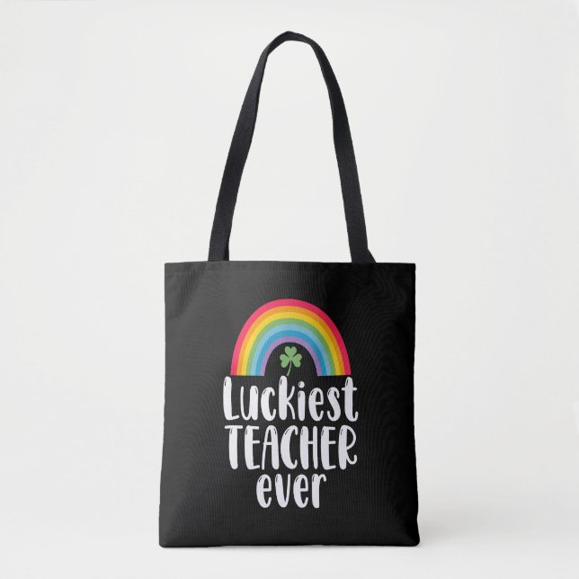 Bolsa Tote Presente Escolar Dia de São Patrício Professora Ma (Frente)