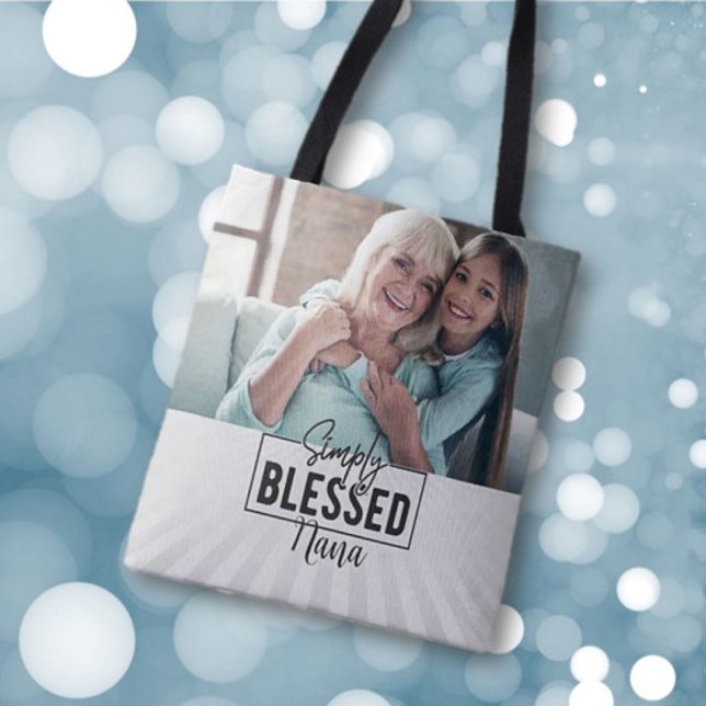 Bolsa Tote Presente! Fé Personalizada "Simplesmente Abençoado (Criador carregado)