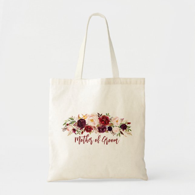 Bolsa Tote presente floral mãe do noivo casamento festa de no (Frente)