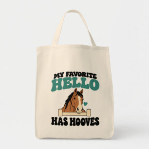 Bolsa Tote Presente Fofo de Equitação para Amantes de Cavalos
