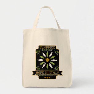 Bolsa Tote Presente italiano de Impressão de Arte Sardine
