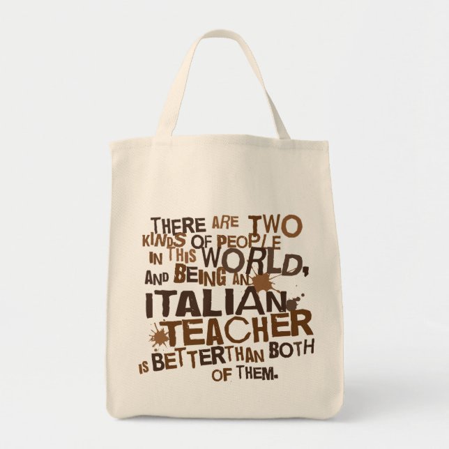 Bolsa Tote Presente italiano do professor (Frente)