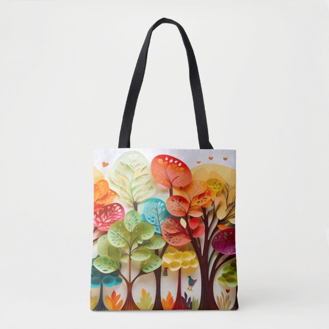 Bolsa Tote Presente natural de paisagem natural de árvore de  (Frente)
