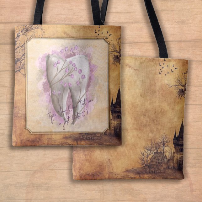 Bolsa Tote Presente Odontológico Antigo Elegante (Criador carregado)