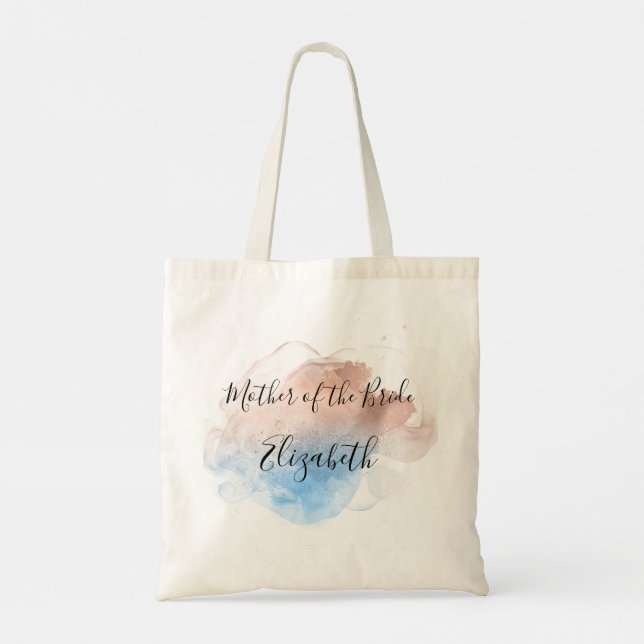 Bolsa Tote Presente para a Mãe da Noiva Rosa Azul Cinza Elega (Verso)