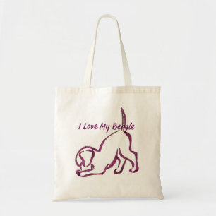 Bolsa Tote Presente para Amante de Cachorro Beagle Fofo
