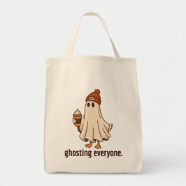 Bolsa Tote Presente para Amante de Café Ganso Fantasma Ignora