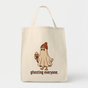 Bolsa Tote Presente para Amante de Café Ganso Fantasma Ignora