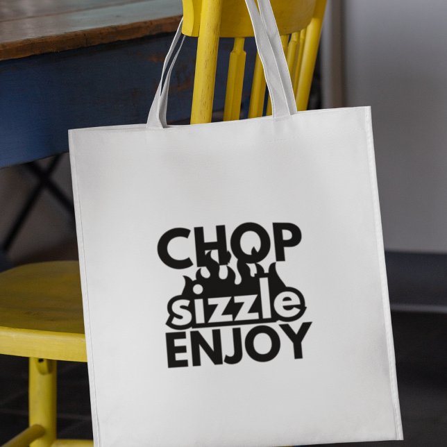 Bolsa Tote Presente para Comidas amantes Chop Sizzle Aproveit (Shop now and show your love for all things food-related!
)