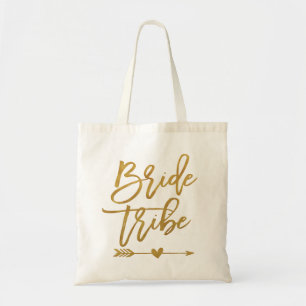 Bolsa Tote Presente para madrinhas com lâmina dourada Bride T