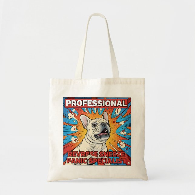 Bolsa Tote Presente para Mãe de Cachorro Engraçado Frenchie c (Frente)