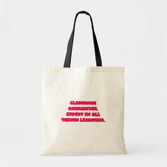 Bolsa Tote Presente para Professor Comandante de Sala de Aula (Frente)