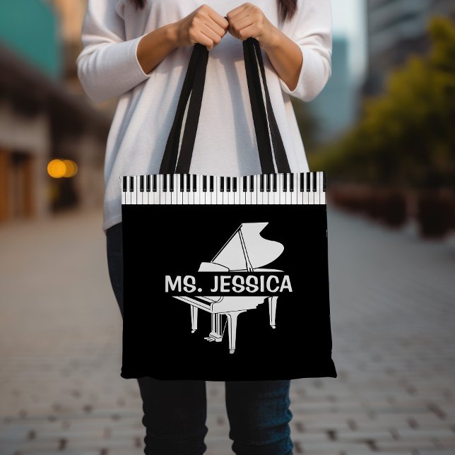 Bolsa Tote Presente para Professor de Piano Piano (Criador carregado)