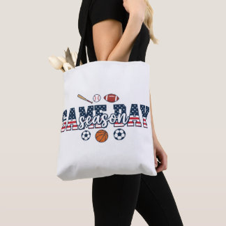 Bolsa Tote Presente Patriótico de Temporada de Jogos para Fã