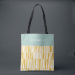 Bolsa Tote Presente personalizado com padrão abstrato moderno<br><div class="desc">Bolsa de presente personalizado com padrão abstrato moderno amarelo</div>