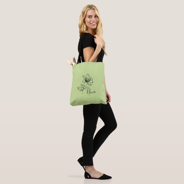 Bolsa Tote Presente Personalizado da Flor de Nascimento Junho (No(a) Modelo)